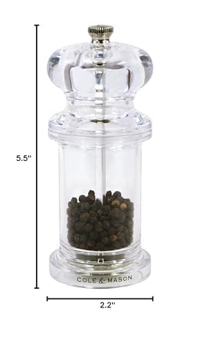 Cole & Mason 505 pepper mill ships with peppercorns for immediate use.