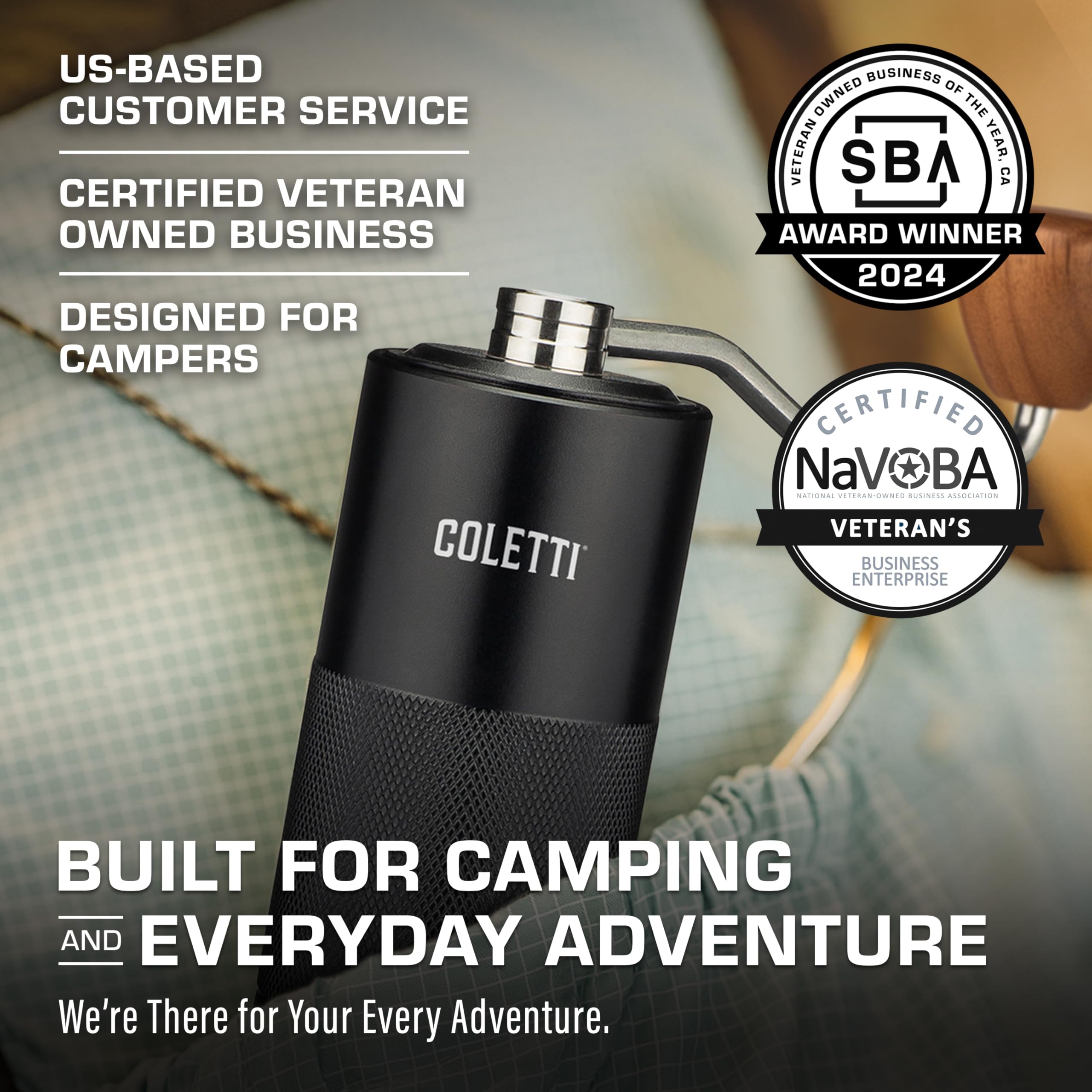 COLETTI Crag detachable handle enables easy storage on the go.