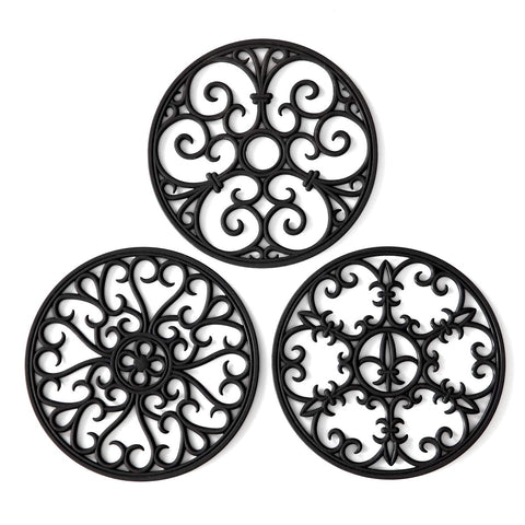 Colinda silicone trivet mat design-1 for heat protection and non-slip stability
