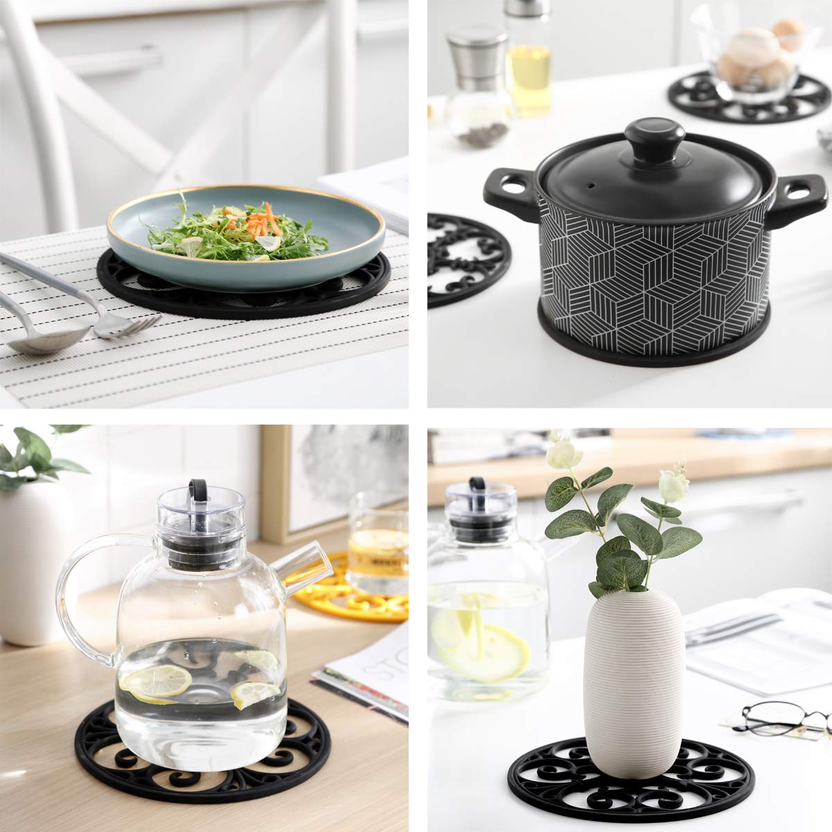 Colinda silicone trivet mat design-5 dishwasher-safe and easy to clean
