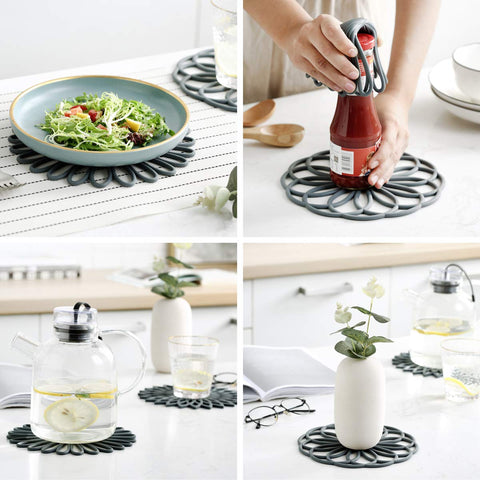 Colinda trivets are dishwasher-safe for easy cleaning after meals.