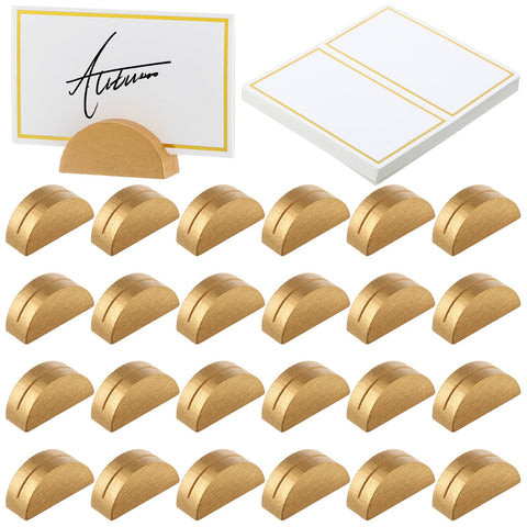 Colingmill gold half-round wooden table number holder for elegant wedding tables