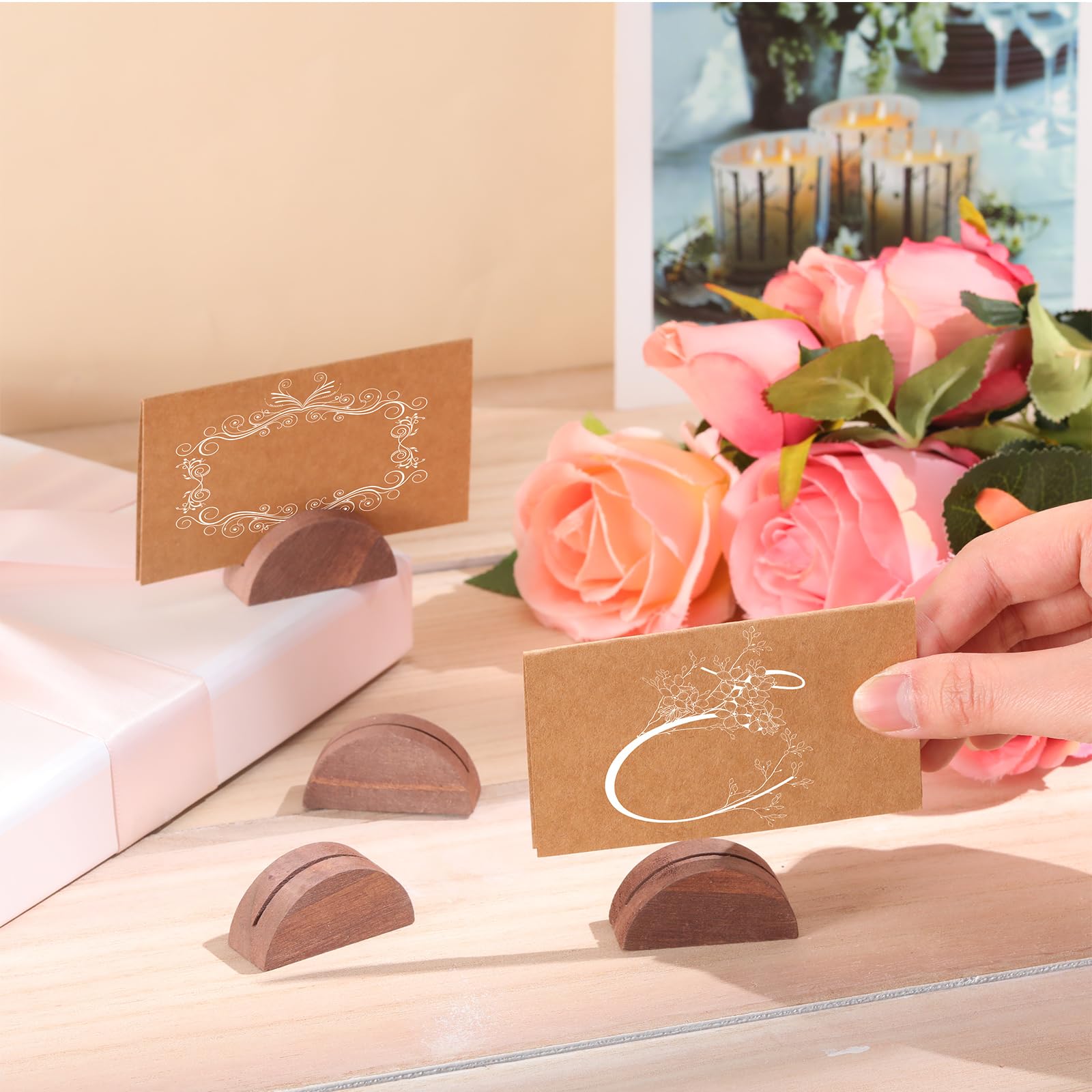 Colingmill rustic table setting adds warmth to weddings and parties.