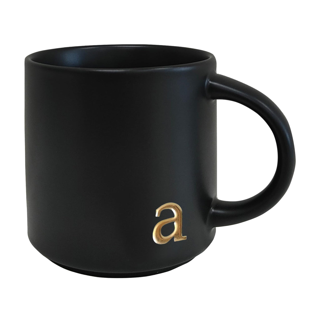 COLLECTIVE HOME black monogram mug 15 oz for daily coffee rituals