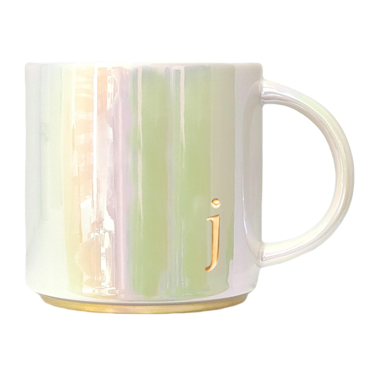 COLLECTIVE HOME ceramic mug with iridescent finish highlights unique hues for daily coffee rituals.