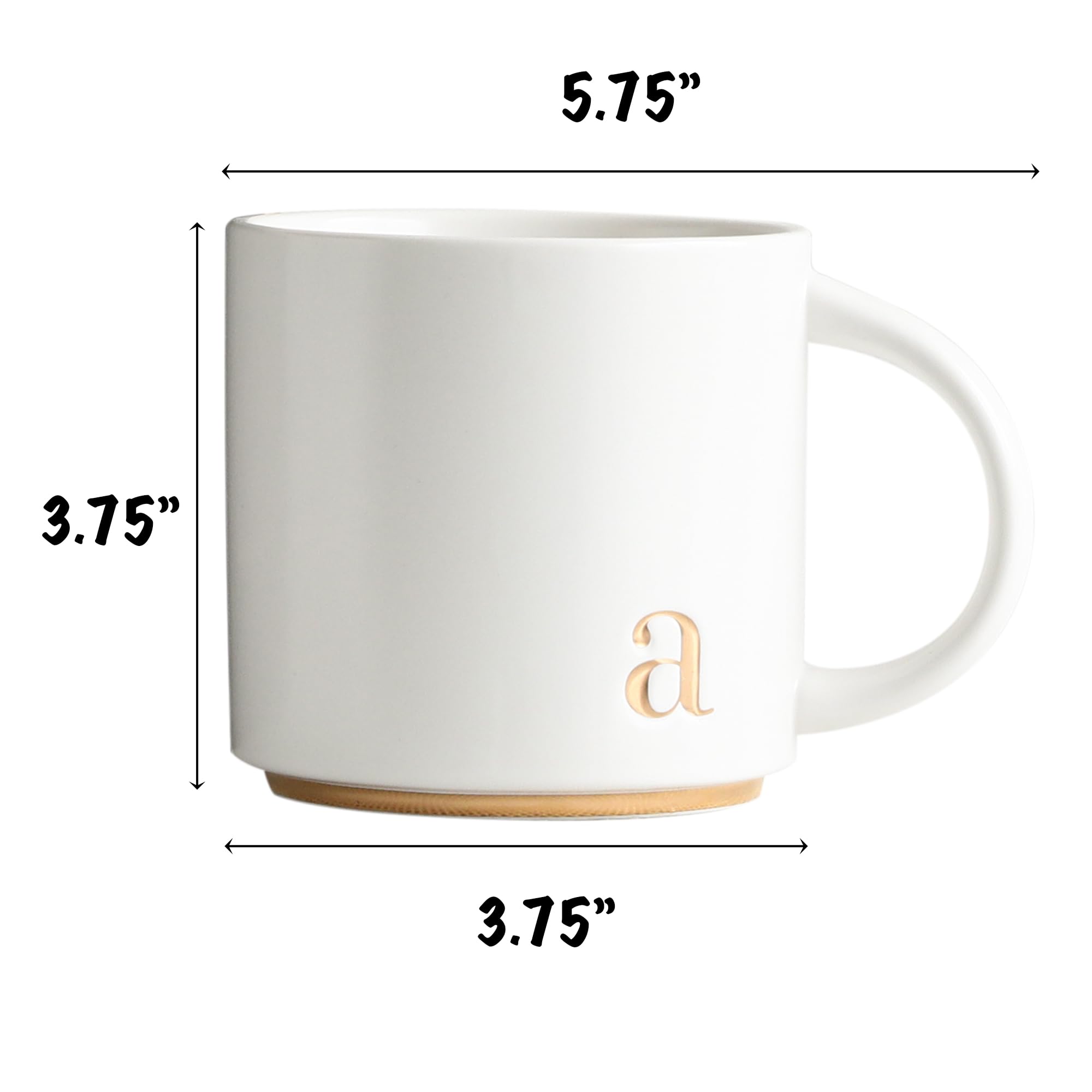 COLLECTIVE HOME elegant alphabet tea mug with gold trim closeup, refined tea companion