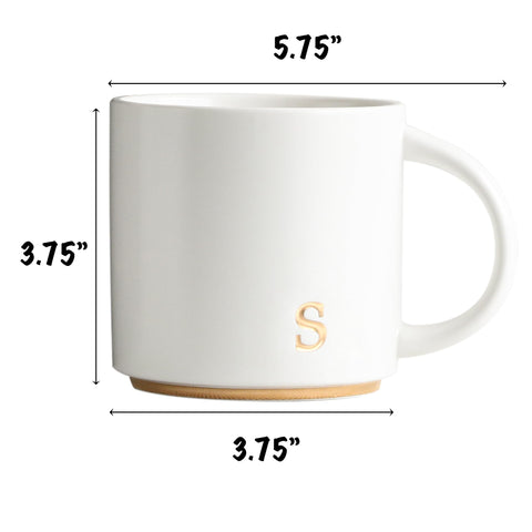 COLLECTIVE HOME gold letter mug highlights a luxurious touch for coffee rituals