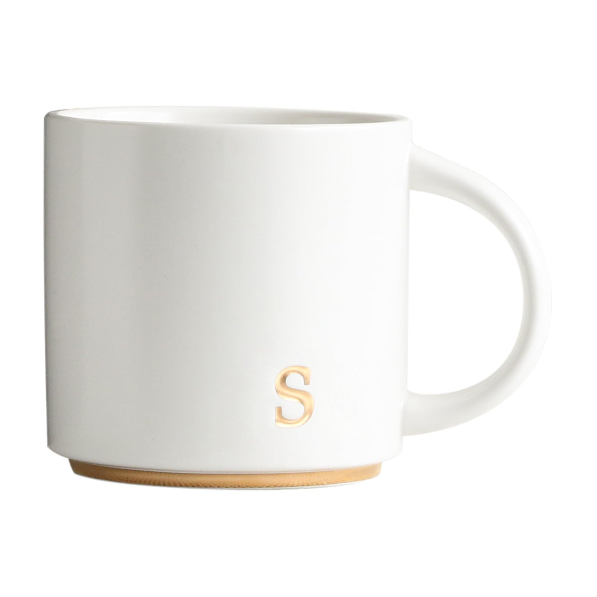 COLLECTIVE HOME monogram ceramic mug with 15oz capacity for everyday beverages