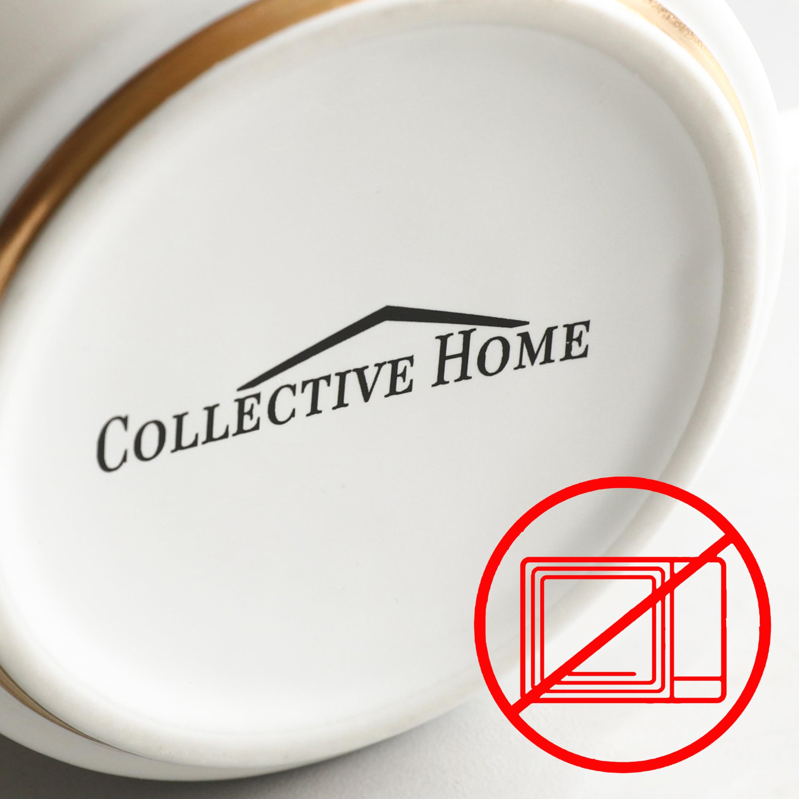 COLLECTIVE HOME mug is not microwave safe to protect the finish.