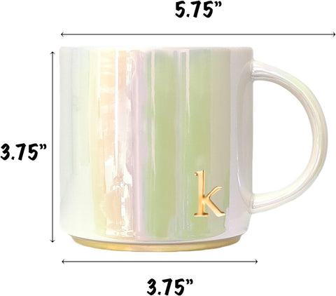 COLLECTIVE HOME mug shows radiant multicolored sheen with shifting hues.