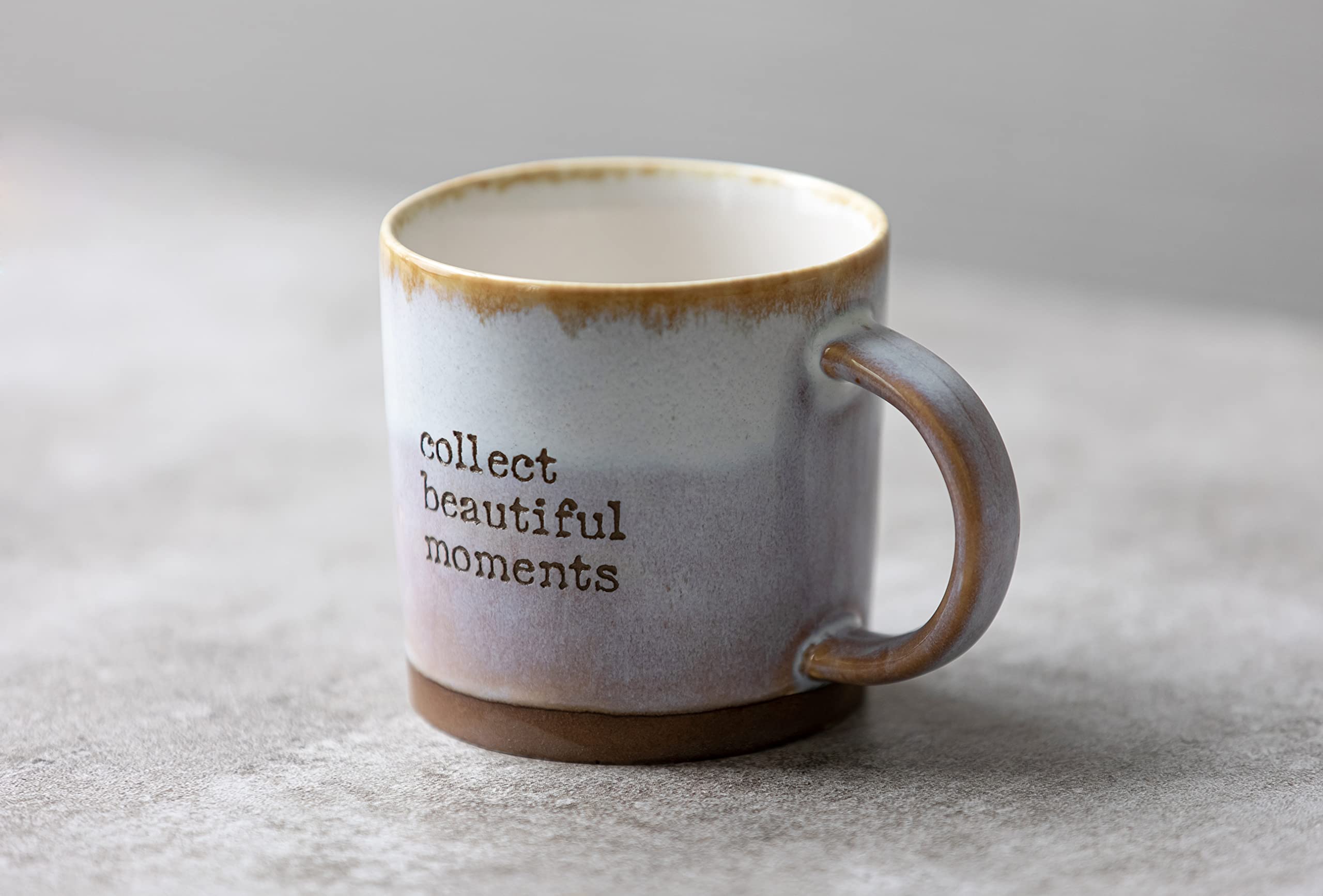 COLLECTIVE HOME Reactive Glaze mug, dishwasher-safe for easy cleanup.