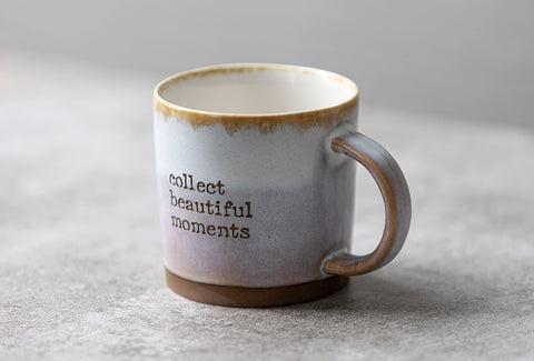 COLLECTIVE HOME Reactive Glaze mug, dishwasher-safe for easy cleanup.