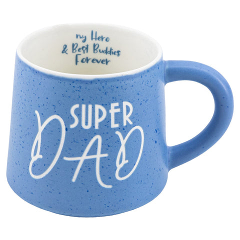 COLLECTIVE HOME Super Dad mug front view, gift-ready design on white ceramic