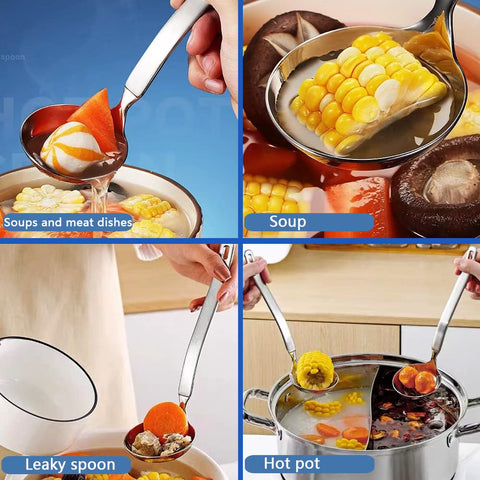 Collfa dishwasher-safe ladle and spoon for easy cleanup after meals.