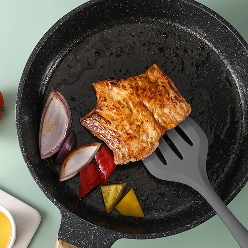 Collfa mini slotted spatula in rose gold grey for safe flipping