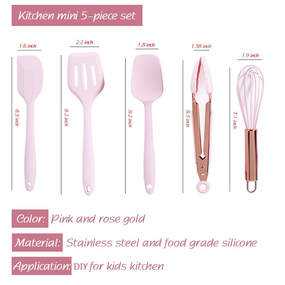 Collfa rose gold set used for baking with kids