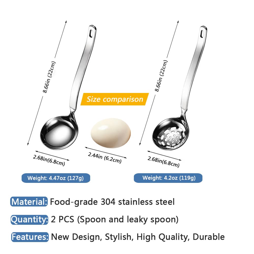 Collfa slotted spoon with 24-hole plum-blossom design for draining.