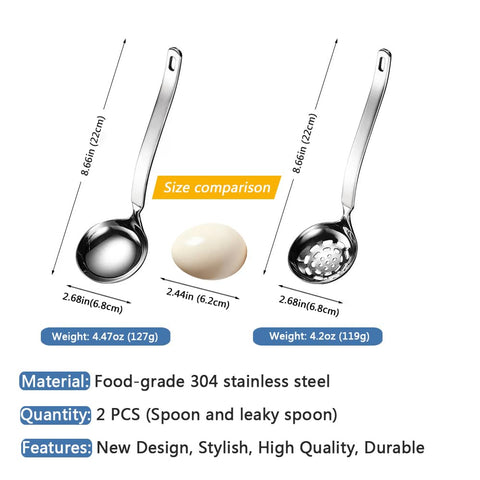 Collfa slotted spoon with 24-hole plum-blossom design for draining.