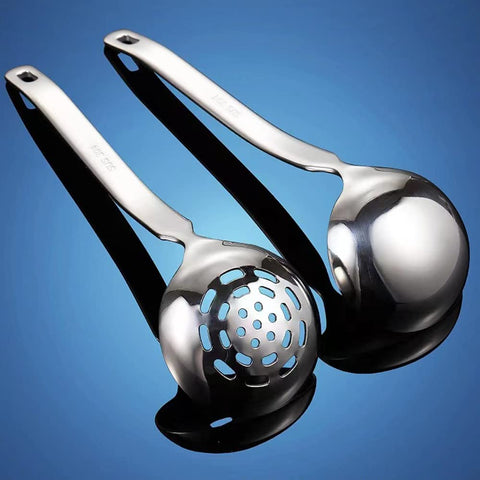 Collfa two-piece serving spoons set ideal for sauces and broths.