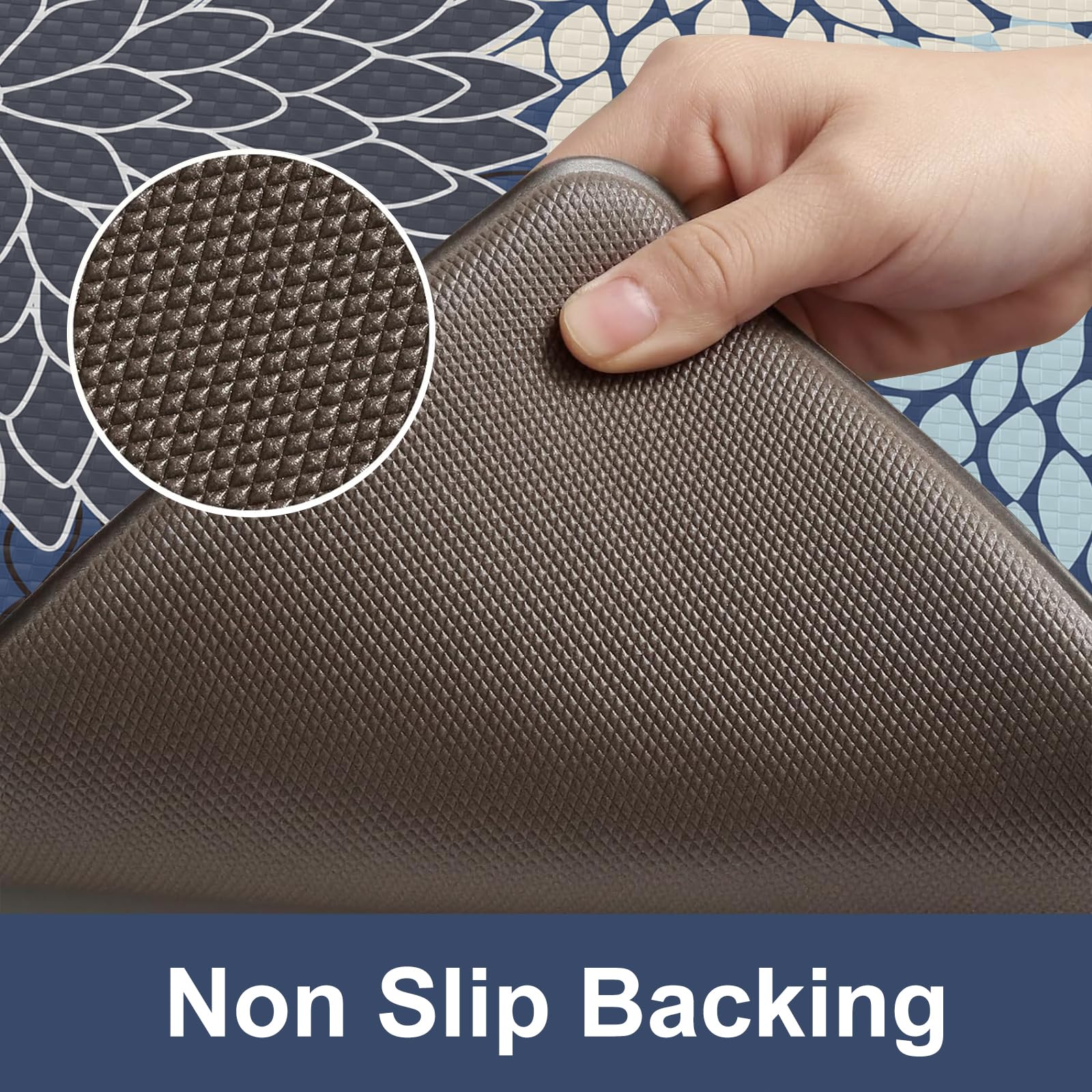 Collive cushioned standing mat provides comfortable support during long meal prep and chores.