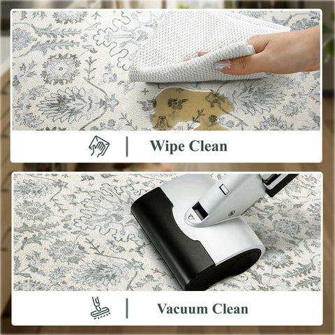 Collive easy-clean kitchen rug cleans quickly with damp cloth