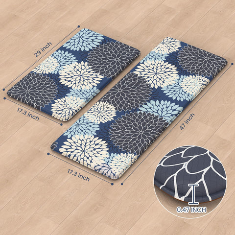 Collive farmhouse waterproof kitchen mat reduces water exposure while standing at the sink.