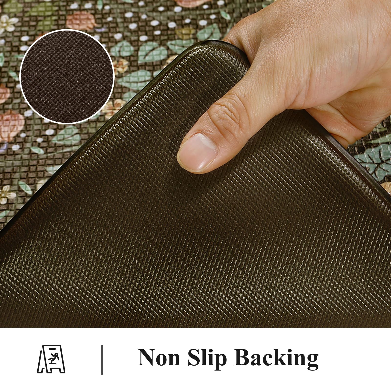 Collive kitchen mat resists spills and oil, protecting your floors.