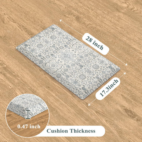 Collive light blue kitchen mat brightens rooms while absorbing fatigue