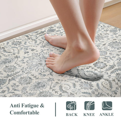 Collive non-slip kitchen mat textured-back keeps you steady on dry floors