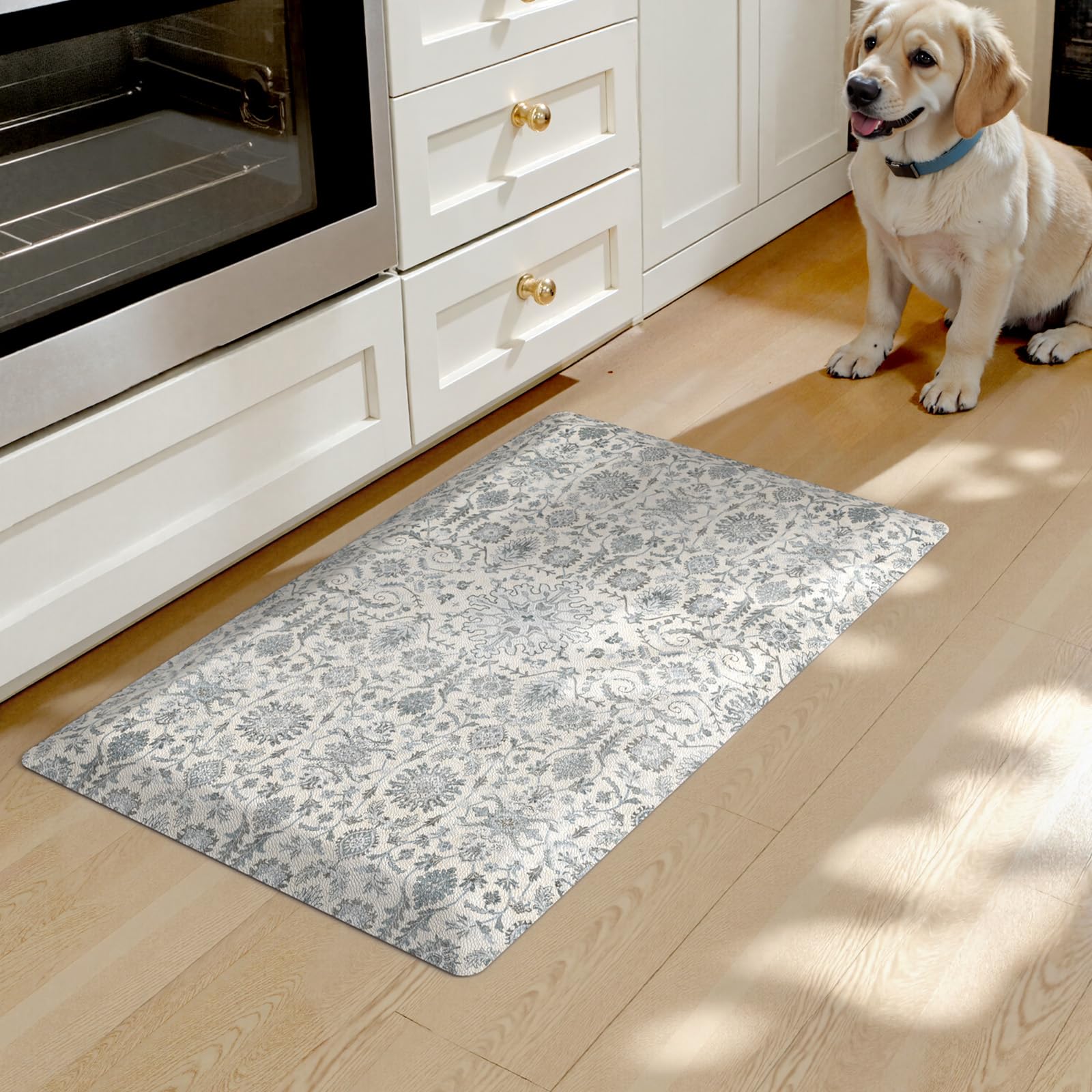 Collive vintage boho kitchen mat suits home office and kitchen