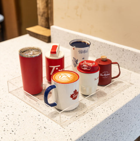 Collwait large tray offers crystal clear carry space.