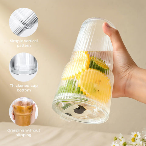 Colnic 2-in-1 lid demonstrates leak-proof sip-through and straw-use.