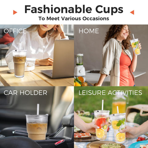 Colnic juice or smoothie poured into 20oz glass cup for vibrant flavors.