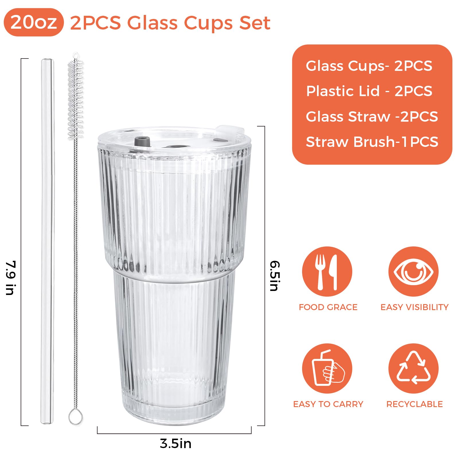 Colnic ribbed glass cup close-up highlights textured surface and premium look.