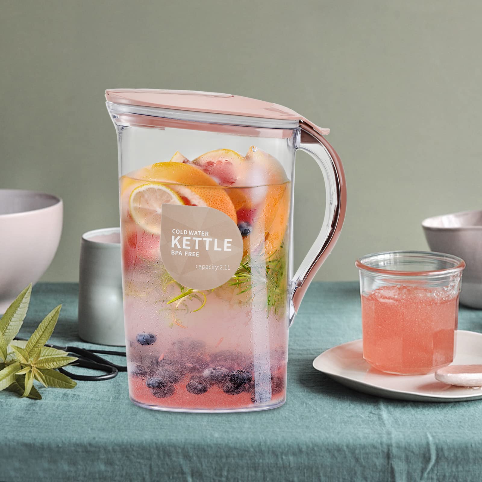 Coloch blue and pink two-pack pitchers displayed together