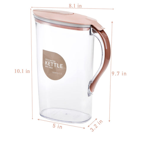 Coloch clear 2Quart pitcher showing its transparent body