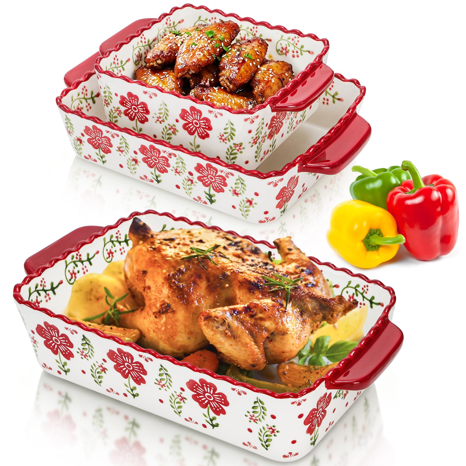 Coloch large ceramic baking dish for roasting and family meals.