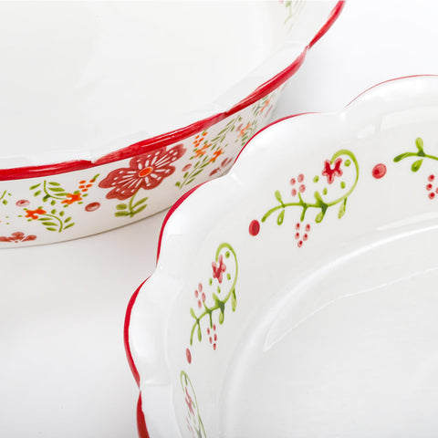 Coloch ceramic bakeware withstands microwave and oven use for daily meals.