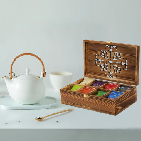 Coloch tea organizer features a golden buckle for a stylish touch