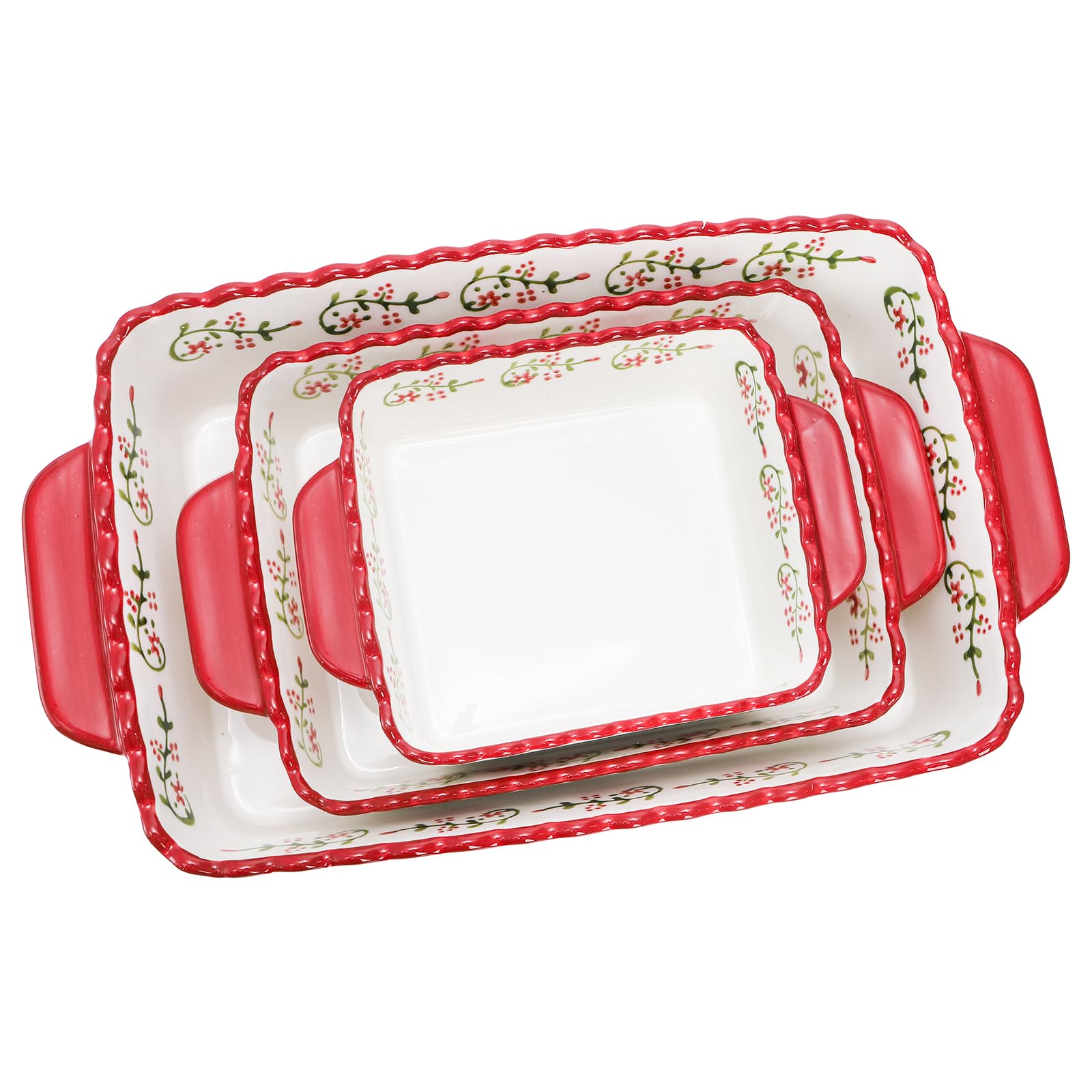 Coloch hand-painted lasagna pan adds color to your table.