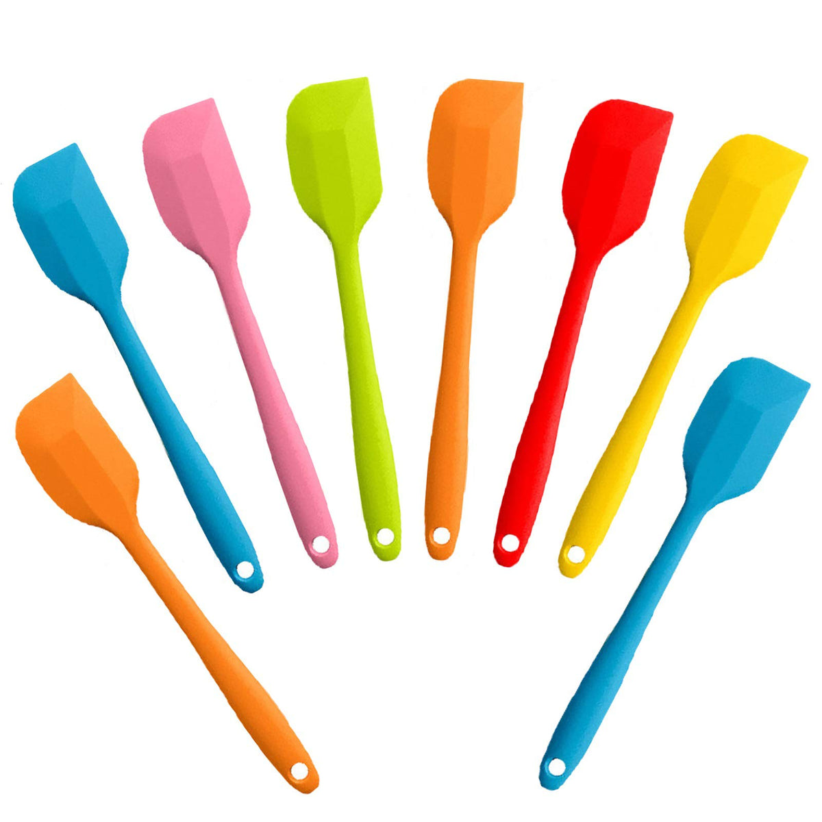 COLOGO 8-piece spatulas in 8.5 inches for smooth batter mixing