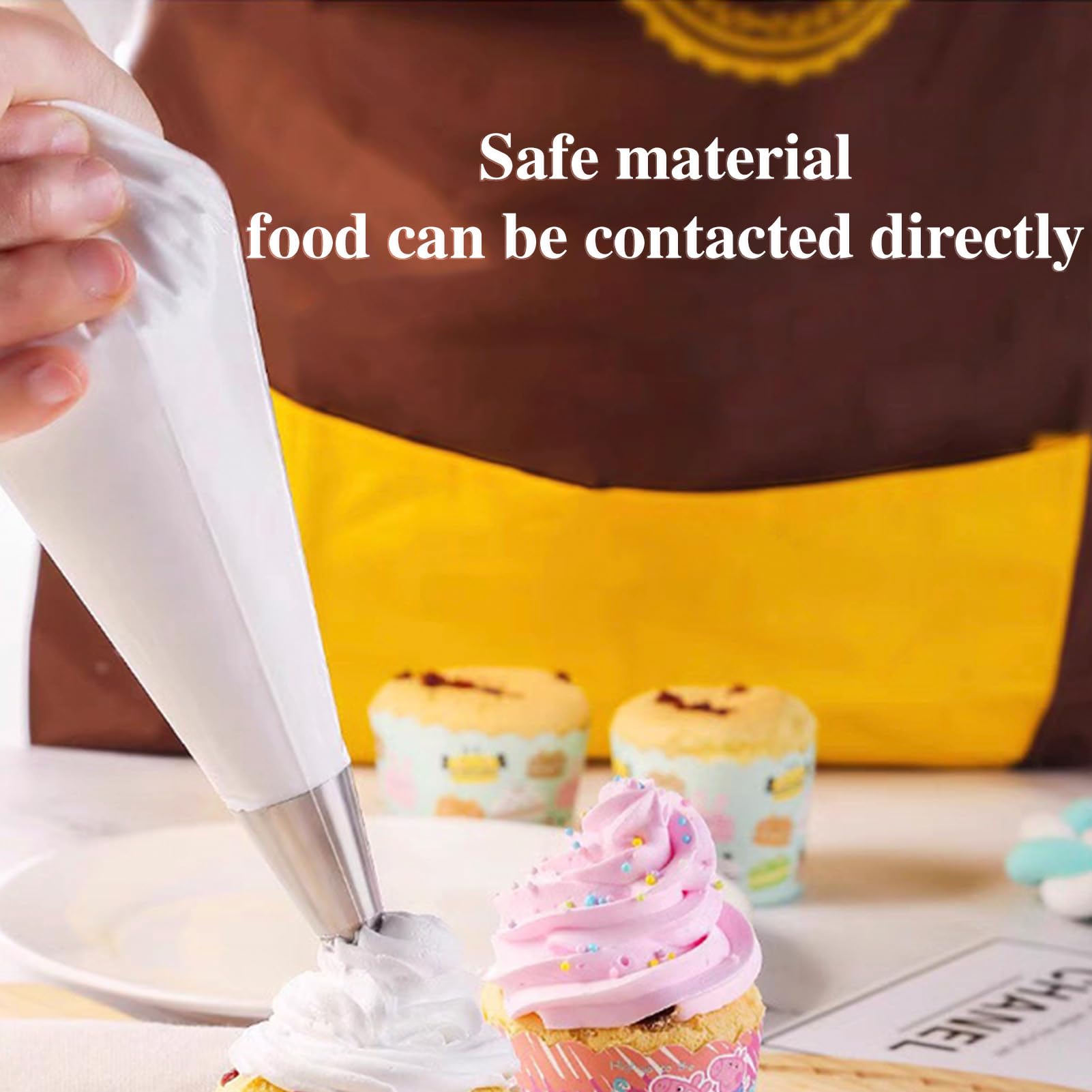 COLOGO anti-slip textured piping bags provide a secure grip for steady piping.