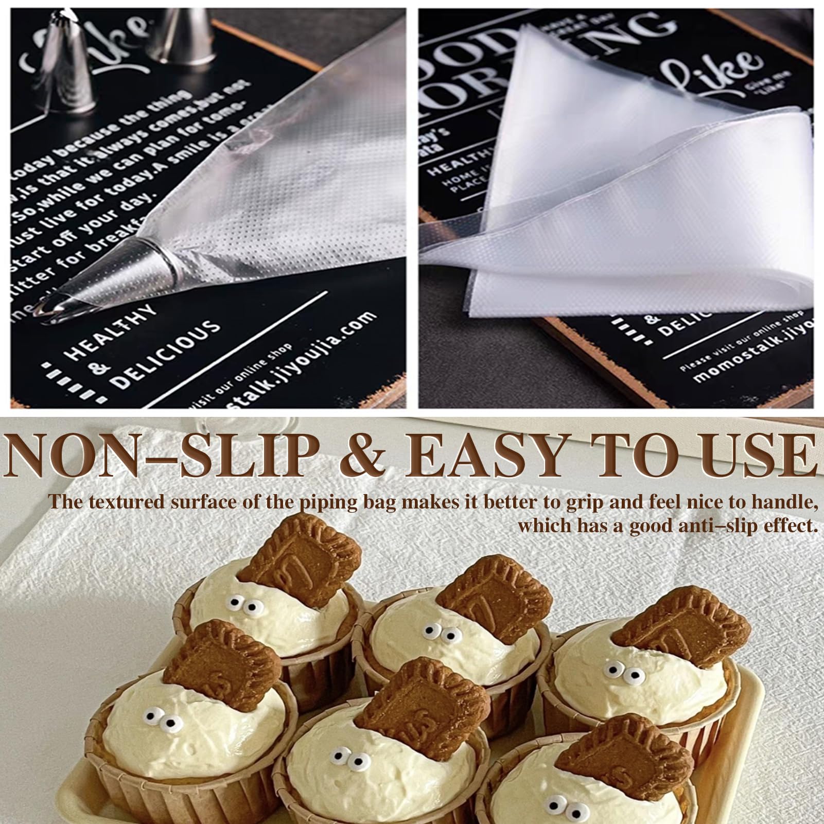 COLOGO easy-to-use piping bags aid beginners and pros in decorating cookies and cakes.