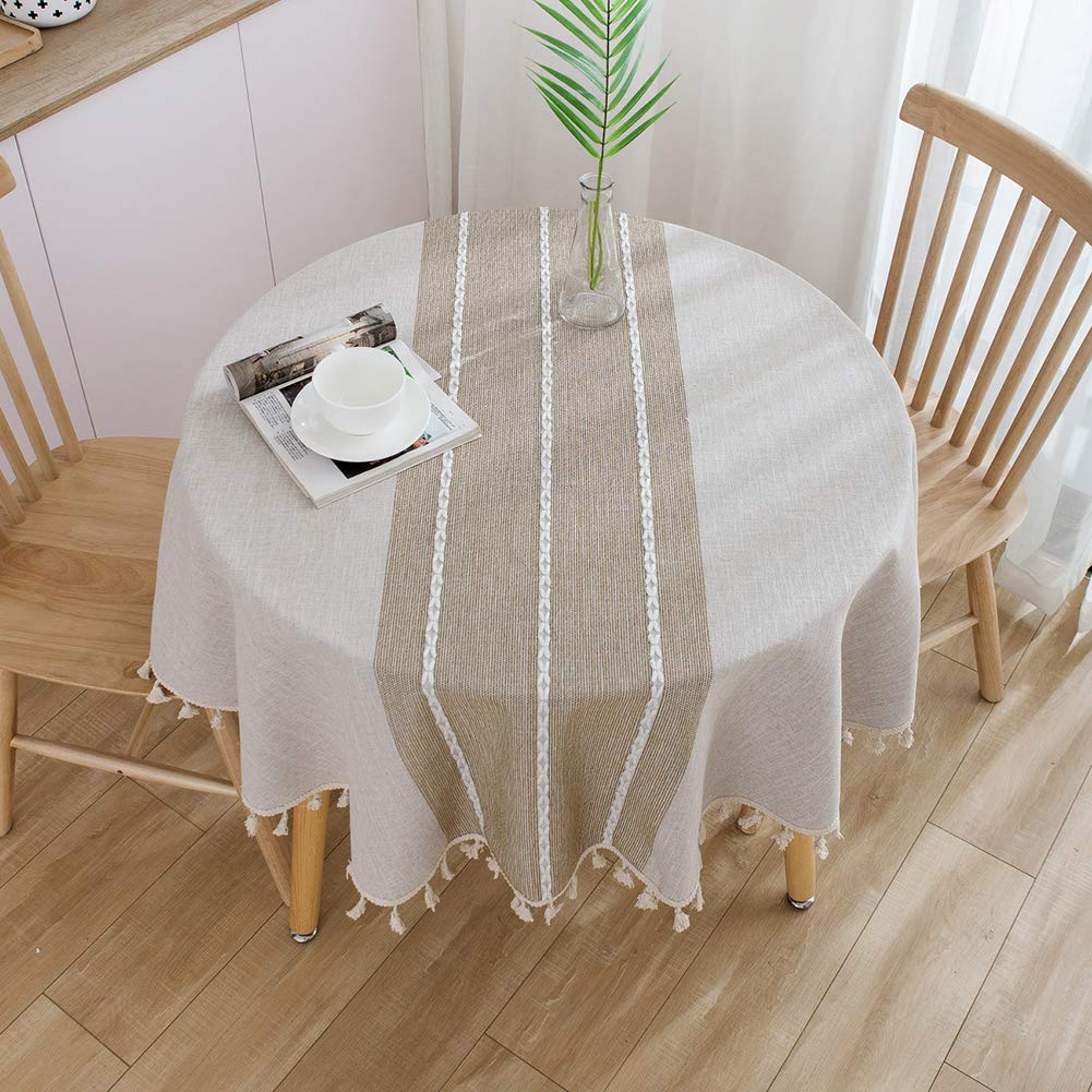 ColorBird heavy-weight cotton linen tablecloth durable daily use