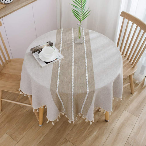 ColorBird heavy-weight cotton linen tablecloth durable daily use
