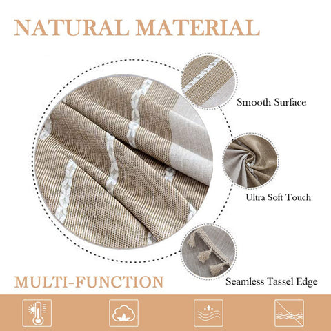 ColorBird round tablecloth wrinkle-proof texture for casual dining