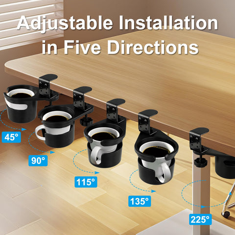 ColorMood Desk Cup Holder accommodates mugs and bottles up to 3.62 inches in diameter.