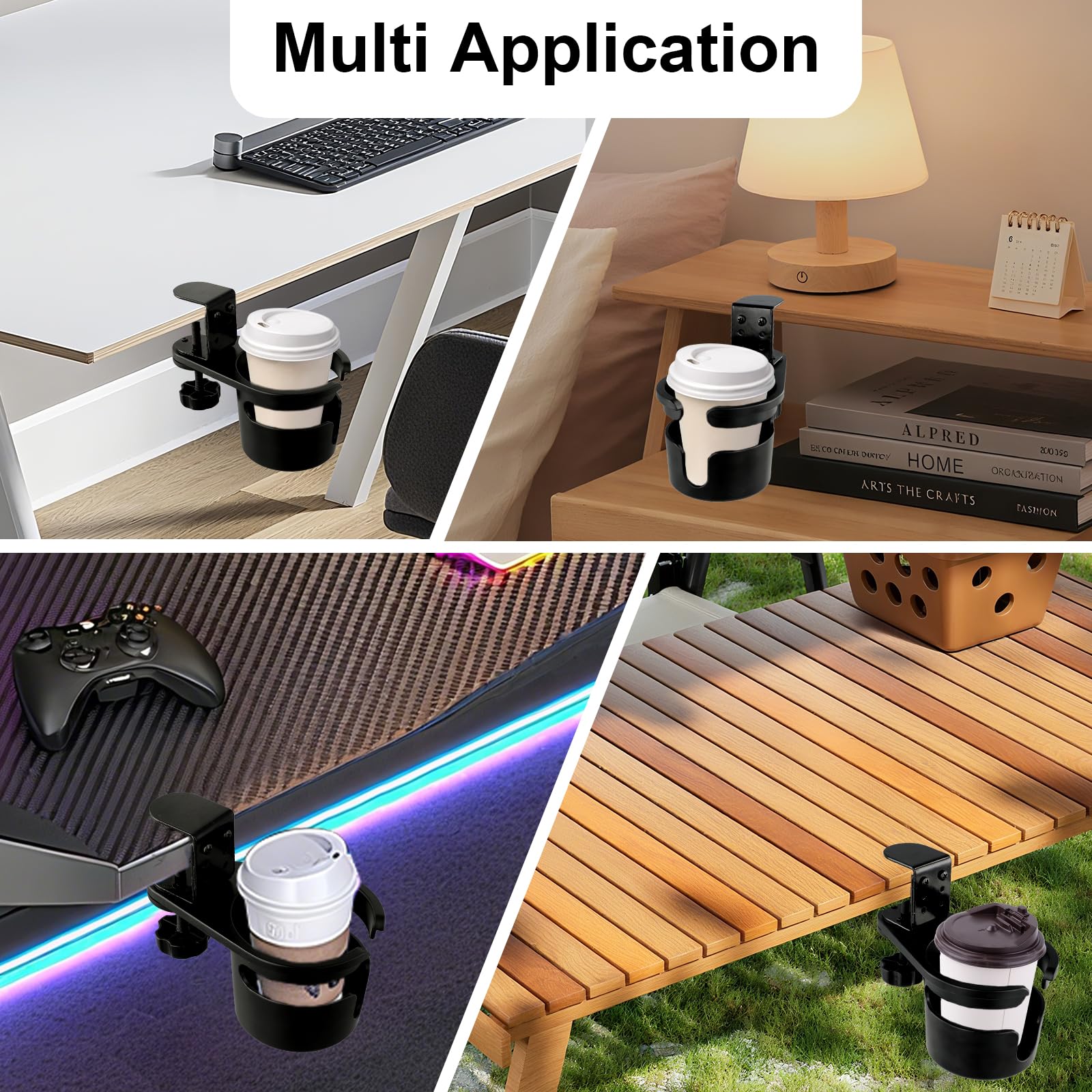 ColorMood Gaming desk accessory keeps beverages handy without desk clutter.
