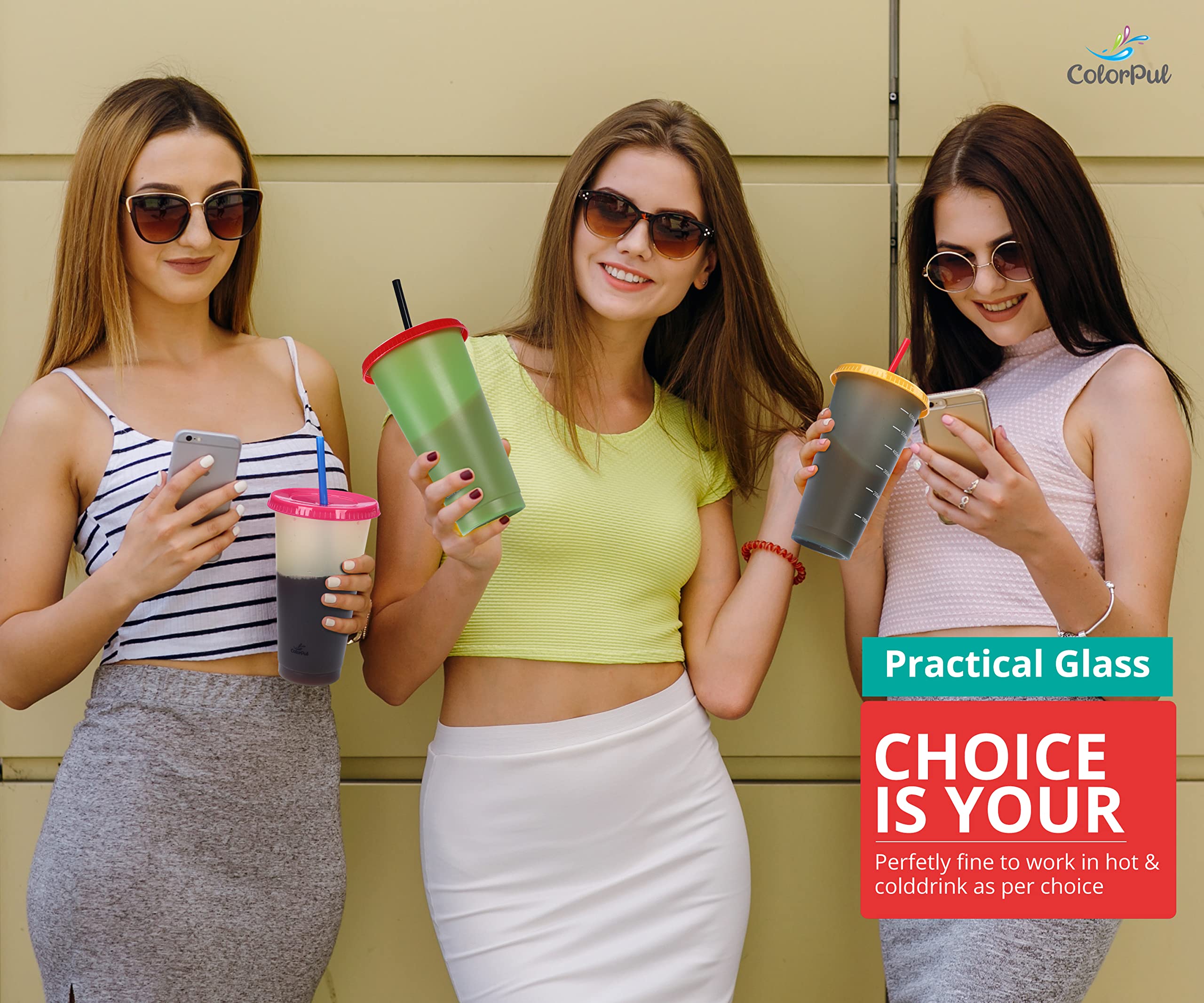 COLORPUL dishwasher-safe tumblers for easy cleaning after gatherings.