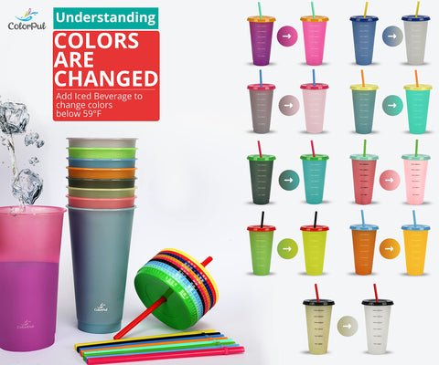 COLORPUL straw bumpers prevent leaks and protect cups.